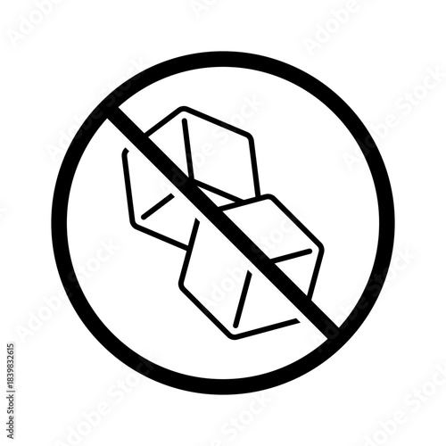 Black and White No Sugar Sign