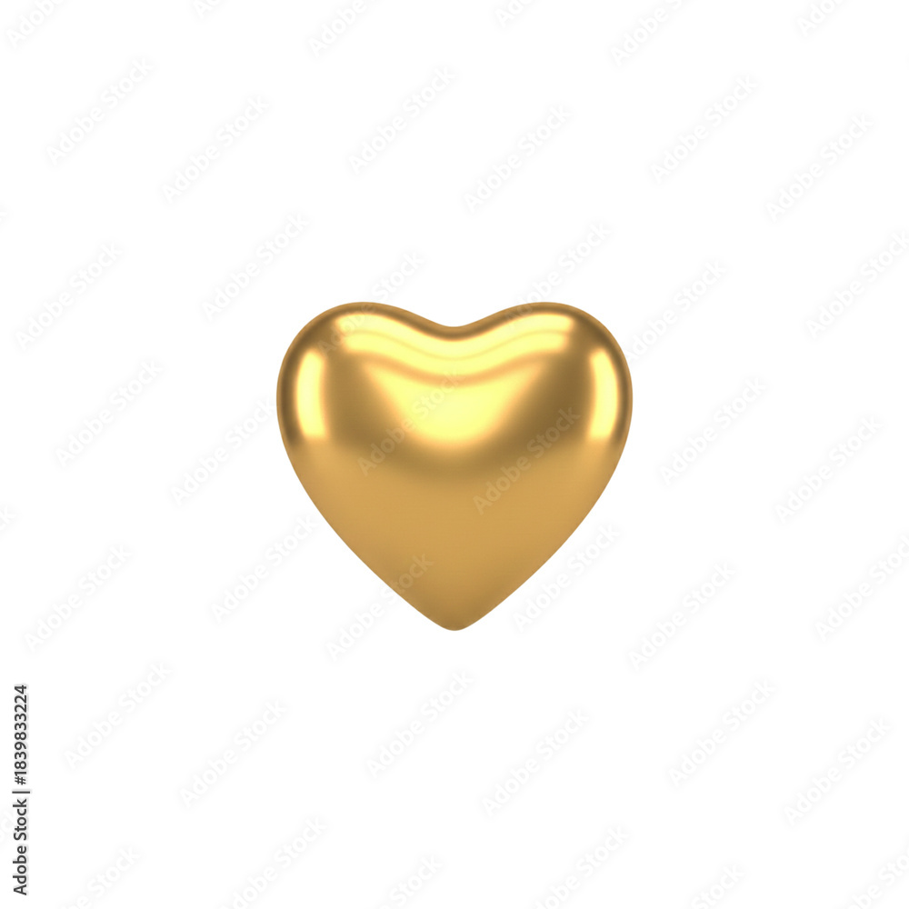 Fototapeta premium Isolated red heart shaped chocolate candy is a romantic Valentine's Day symbol of love and passion