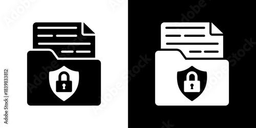Confidential Icon Flat Style Vector Illustration