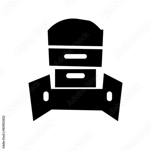 file cabinet with folders vector