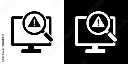 Threat Detection Icon Flat Style Vector Illustration