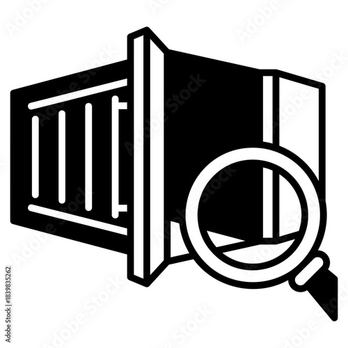 Border control black fill icon style