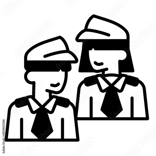 Custom officer black fill icon style