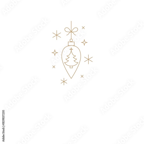 christmas decoration on white background