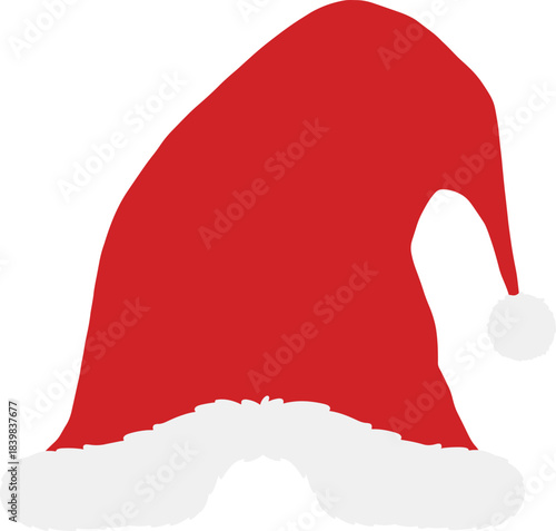 Classic Red Santa Hat Silhouette