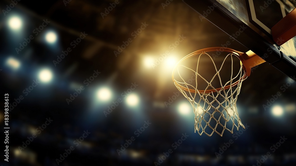 © Kuma - dunk. A basketball suspended mid-air near the hoop, capturing the intensity of the game. event key visuals, club posters, designed for fitness apps and gym onboarding, drives event promotion.