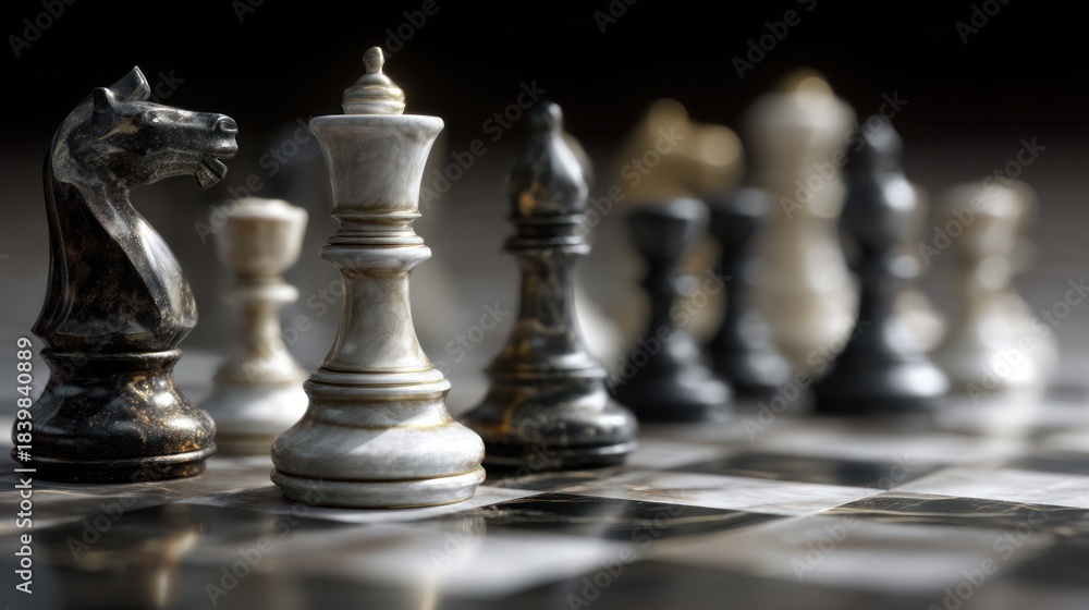 Fototapeta premium Chess game strategy