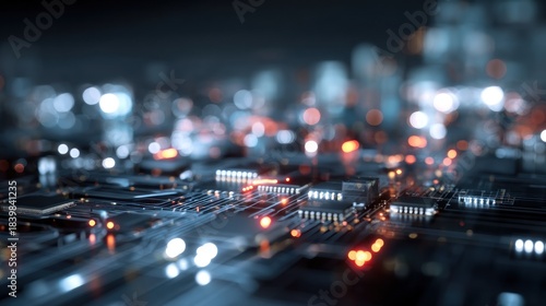 City lights circuit board