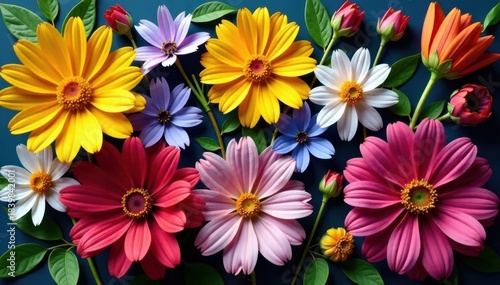 Intricate arrangement of various flower parts, botanical study, shape, botanical