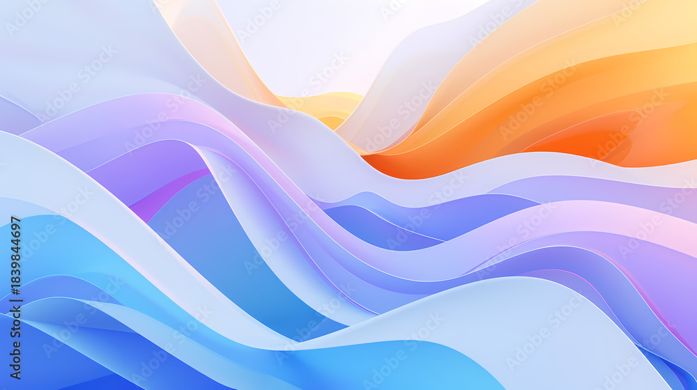 Fototapeta premium Abstract Colorful Wave Forms Design
