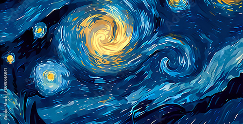 A Starry Night Artistic Interpretation