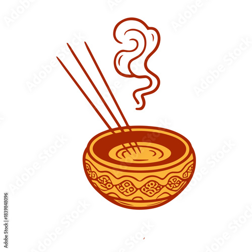 Incense Bowl with Smoke