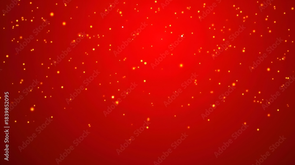 Fototapeta premium Theme Christmas, Red gradient background with Christmas sparkles and soft glow