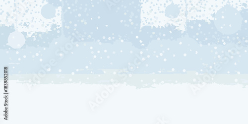 Abstract winter background with soft blue and white snowfall textures