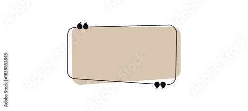 Quote box frame big set for the great design of speech quotation marks. Templates of texting black line quote frames for definition, remark, and citation design.