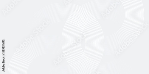 Abstract white glowing geometric lines on gray background. Modern shiny blue circle lines pattern. vector eps10