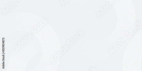 Abstract white glowing geometric lines on gray background. Modern shiny blue circle lines pattern. vector eps10