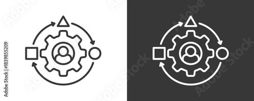 Adaptability Icon Set Vector Collection Isolated In Black And White