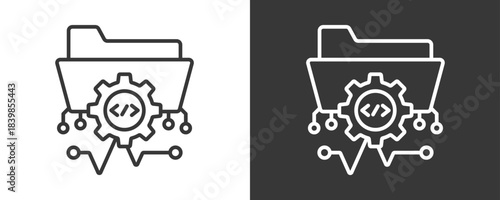 Software Development Icon Set Vector Collection Isolated In Black And White