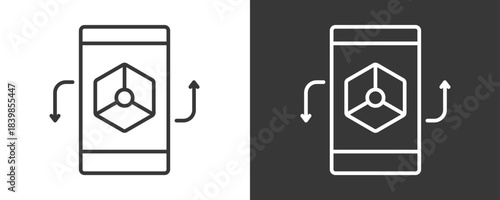 Augmented Reality Icon Set Vector Collection Isolated In Black And White