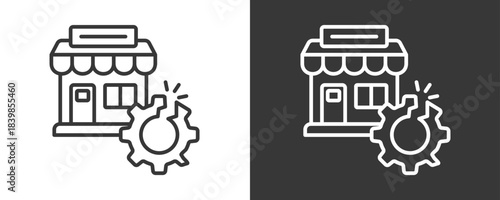 Disruption Icon Set Vector Collection Isolated In Black And White
