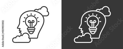 Business Innovation Icon Set Vector Collection Isolated In Black And White