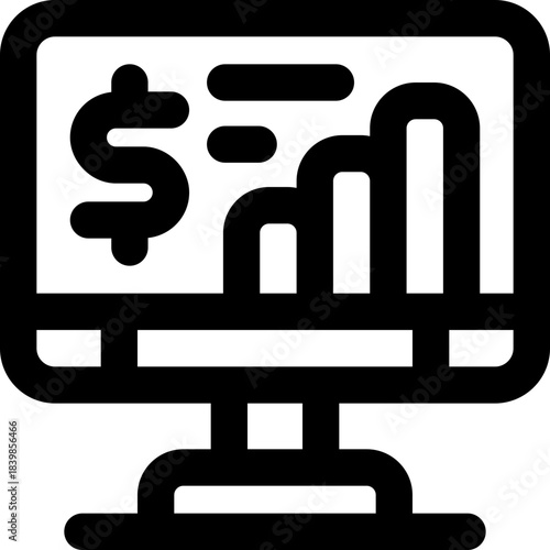 monitoring line icon. Clean and minimalist vector icon for websites, mobile apps, presentations, and logos. Fully scalable and customizable for any project.