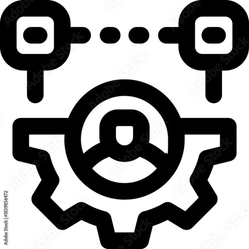 human resource line icon. Clean and minimalist vector icon for websites, mobile apps, presentations, and logos. Fully scalable and customizable for any project.