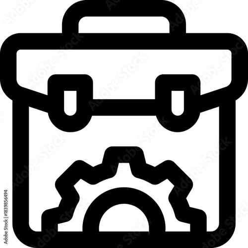 briefcase line icon. Clean and minimalist vector icon for websites, mobile apps, presentations, and logos. Fully scalable and customizable for any project.