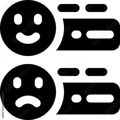 review glyph icon. Strong and solid vector icon for websites, mobile interfaces, presentations, and visual branding. High quality and easy to edit.