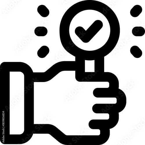 accept line icon. Clean and minimalist vector icon for websites, mobile apps, presentations, and logos. Fully scalable and customizable for any project.