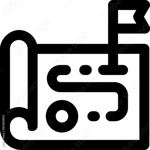 plan line icon. Clean and minimalist vector icon for websites, mobile apps, presentations, and logos. Fully scalable and customizable for any project.