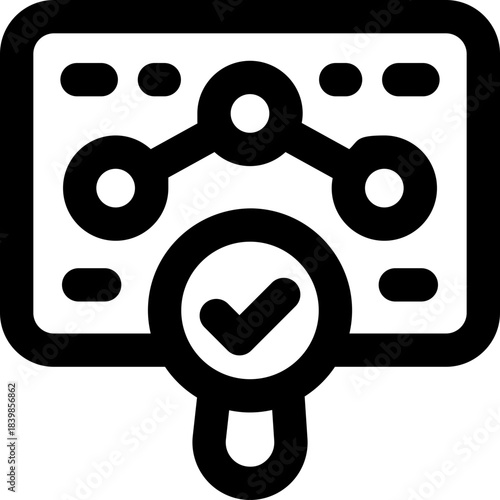 analysis line icon. Clean and minimalist vector icon for websites, mobile apps, presentations, and logos. Fully scalable and customizable for any project.