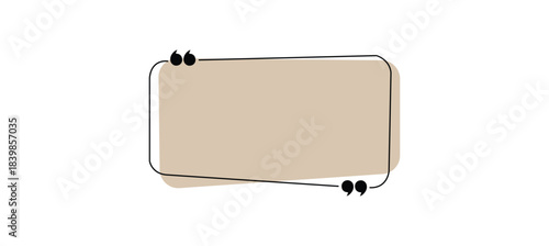 Quote box frame big set for the great design of speech quotation marks. Templates of texting black line quote frames for definition, remark, and citation design.