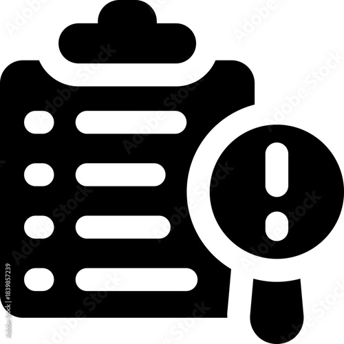 evaluation glyph icon. Strong and solid vector icon for websites, mobile interfaces, presentations, and visual branding. High quality and easy to edit.