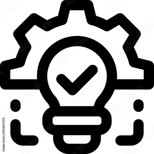 solution line icon. Clean and minimalist vector icon for websites, mobile apps, presentations, and logos. Fully scalable and customizable for any project.