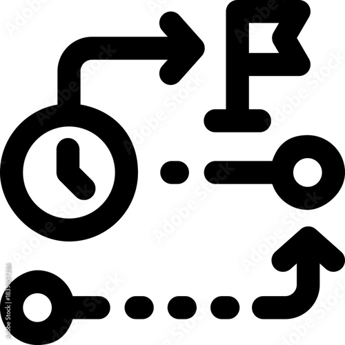 business plan line icon. Clean and minimalist vector icon for websites, mobile apps, presentations, and logos. Fully scalable and customizable for any project.