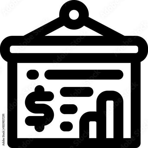 presentation line icon. Clean and minimalist vector icon for websites, mobile apps, presentations, and logos. Fully scalable and customizable for any project.