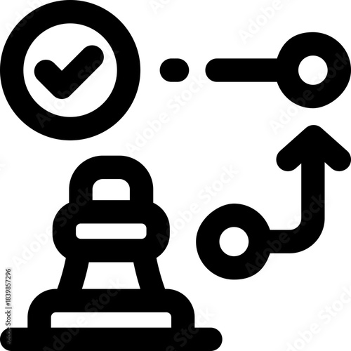 strategy line icon. Clean and minimalist vector icon for websites, mobile apps, presentations, and logos. Fully scalable and customizable for any project.