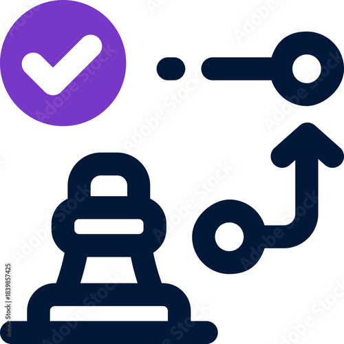 strategy duotone icon. Sleek and modern vector icon for websites, mobile apps, marketing materials, and corporate design. Fully scalable and ready to use.