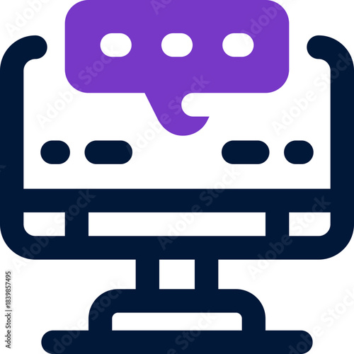 computer duotone icon. Sleek and modern vector icon for websites, mobile apps, marketing materials, and corporate design. Fully scalable and ready to use.