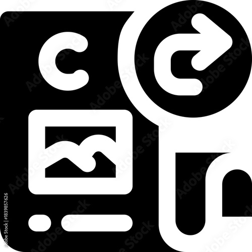 update glyph icon. Strong and solid vector icon for websites, mobile interfaces, presentations, and visual branding. High quality and easy to edit.