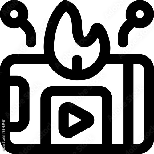 viral line icon. Clean and minimalist vector icon for websites, mobile apps, presentations, and logos. Fully scalable and customizable for any project.