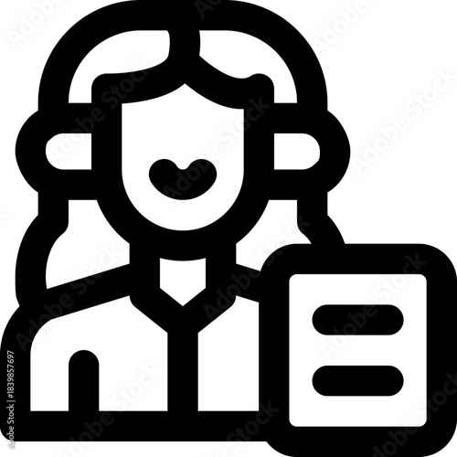 copywriter line icon. Clean and minimalist vector icon for websites, mobile apps, presentations, and logos. Fully scalable and customizable for any project.