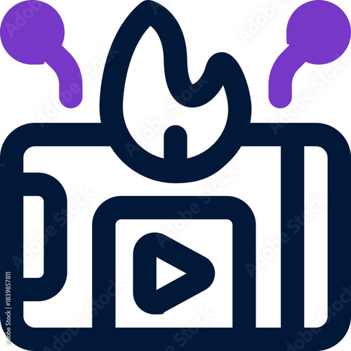 viral duotone icon. Sleek and modern vector icon for websites, mobile apps, marketing materials, and corporate design. Fully scalable and ready to use.