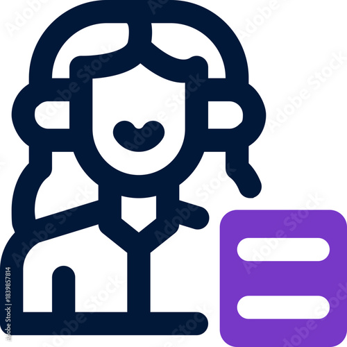 copywriter duotone icon. Sleek and modern vector icon for websites, mobile apps, marketing materials, and corporate design. Fully scalable and ready to use.