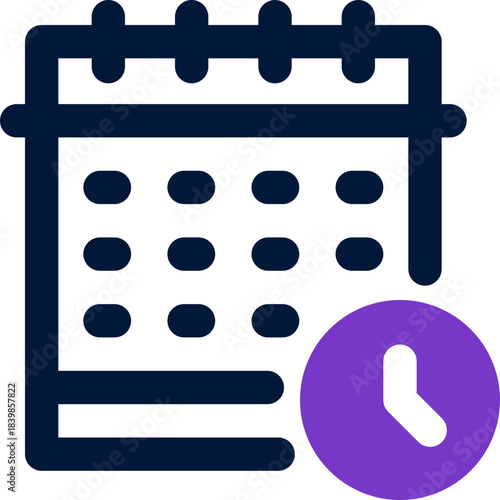 deadline duotone icon. Sleek and modern vector icon for websites, mobile apps, marketing materials, and corporate design. Fully scalable and ready to use.