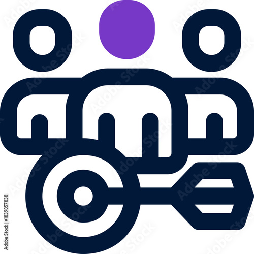 target audience duotone icon. Sleek and modern vector icon for websites, mobile apps, marketing materials, and corporate design. Fully scalable and ready to use.