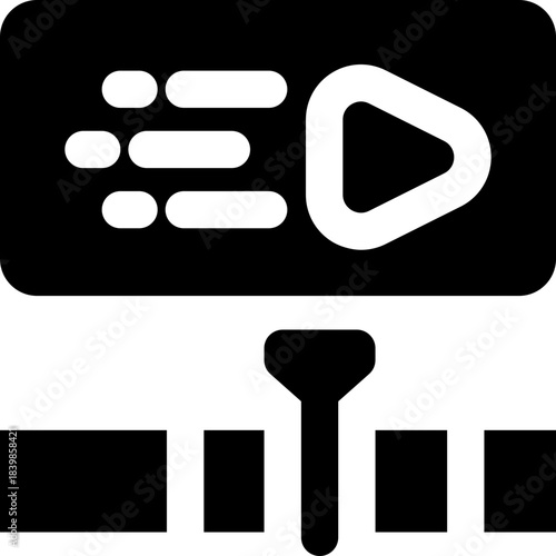 motion graphic glyph icon. Strong and solid vector icon for websites, mobile interfaces, presentations, and visual branding. High quality and easy to edit.