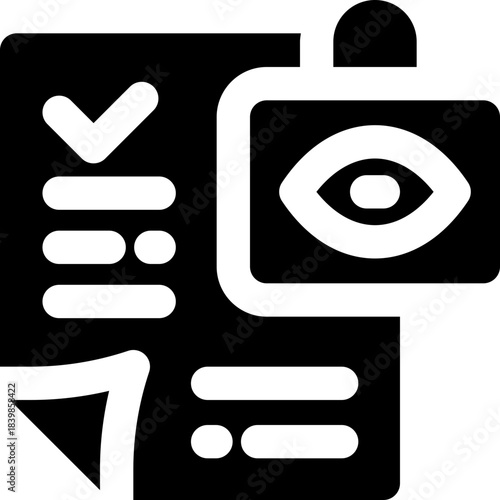 proofreading glyph icon. Strong and solid vector icon for websites, mobile interfaces, presentations, and visual branding. High quality and easy to edit.